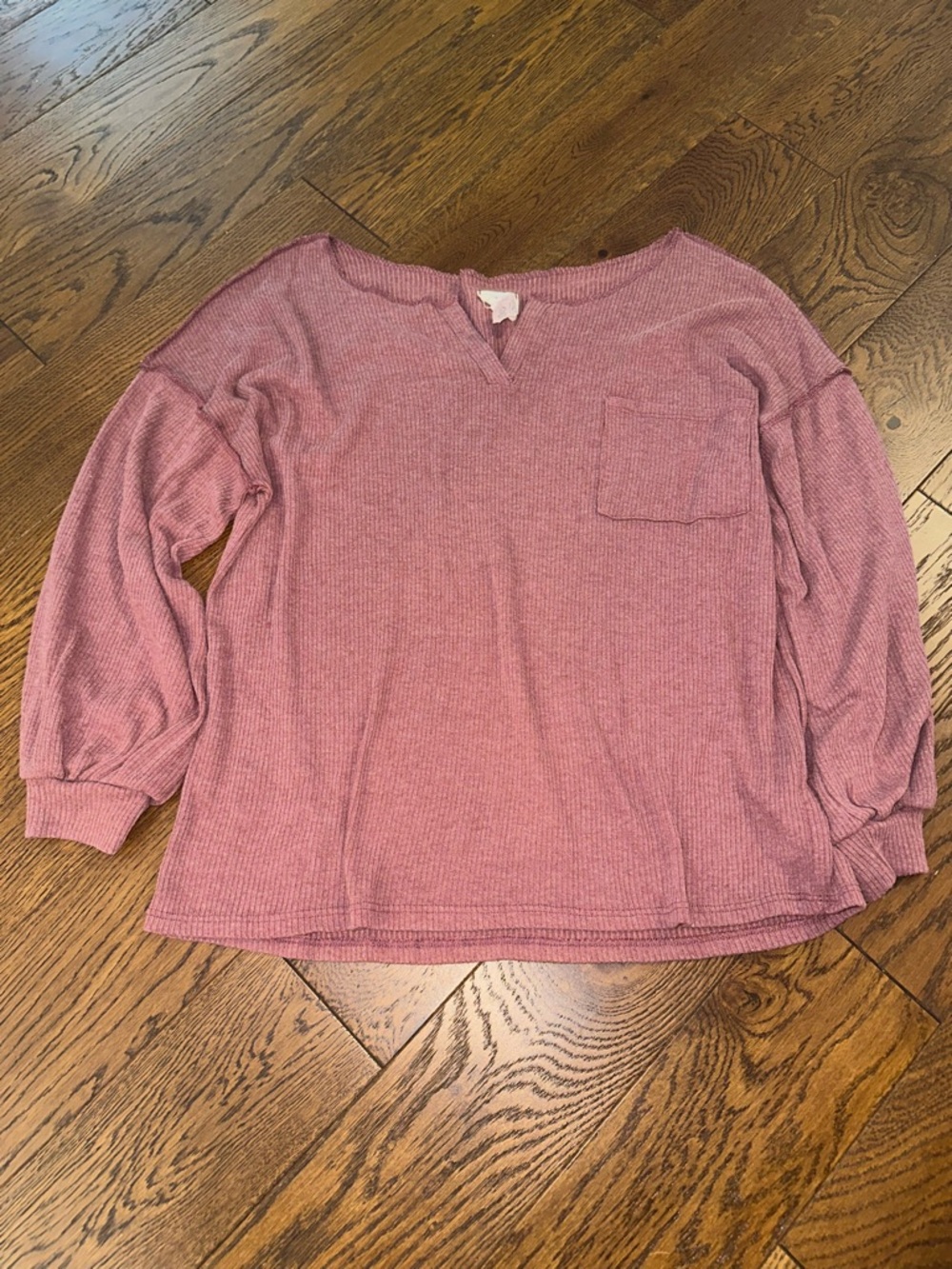BiBi Medium Long Sleeve Pullover - Dusty Rose